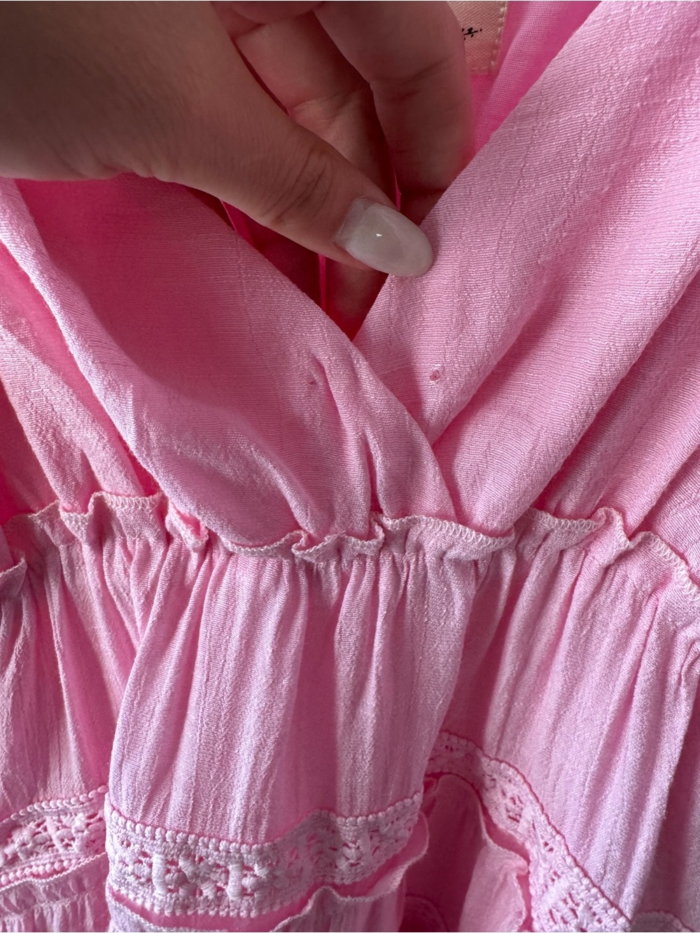 Pink Tie-Shoulder Sundress - Picture 4 of 5